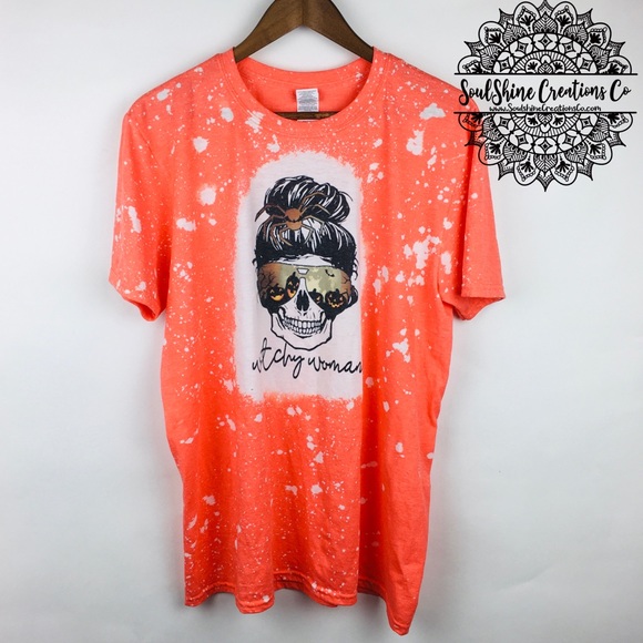 witchy woman bleached sweatshirt